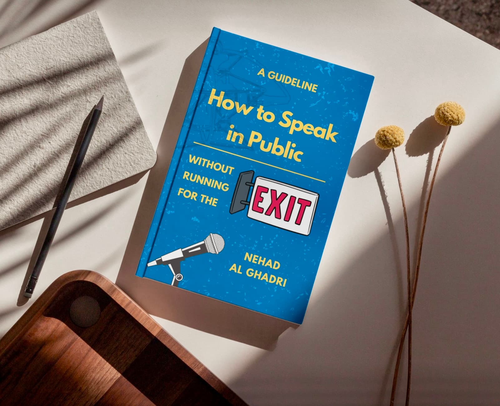 How to Speak in Public Without Running for the Exit, book cover by Nehad Al Ghadri